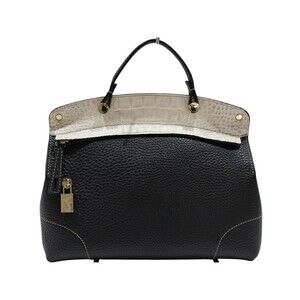 Furla white strap leather bag black handbag shoulder